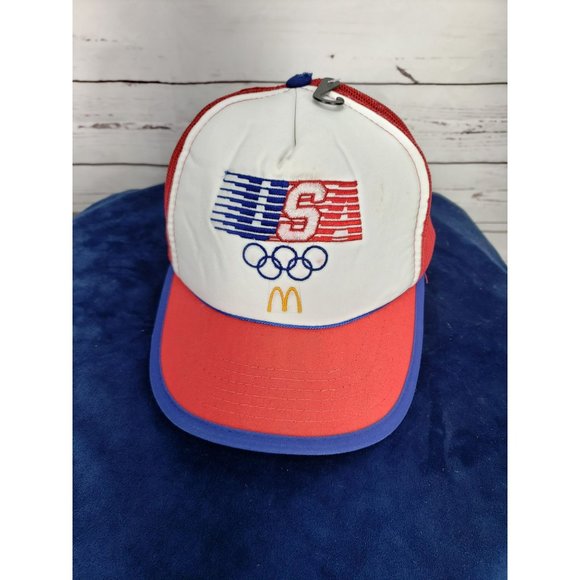 1984 USA OLYMPICS MCDONALDS SNAPBACK HAT mesh trucker hip hop 80s - Picture 13 of 13